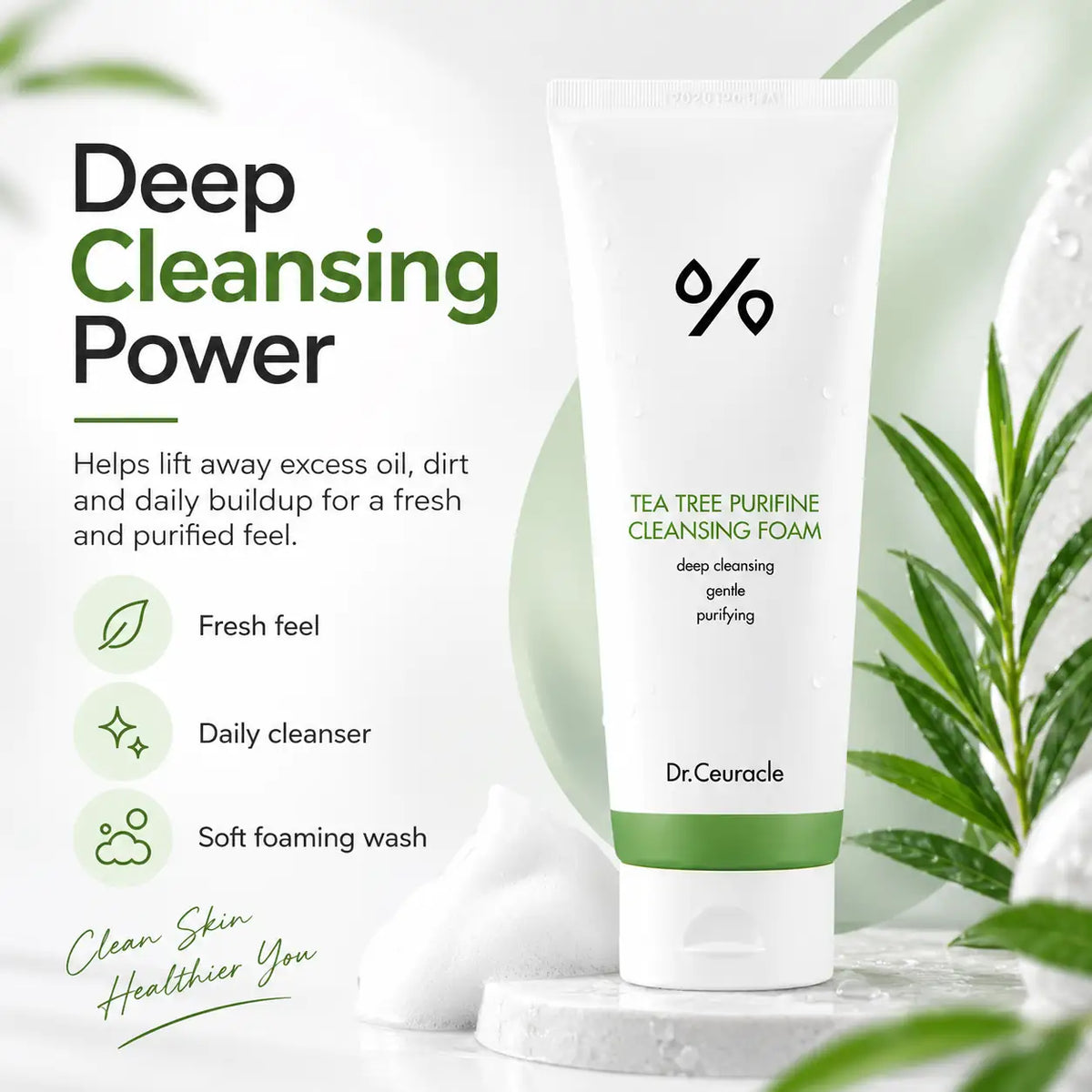 Dr. Ceuracle Tea Tree Purifine 30 Cleansing Foam 150g