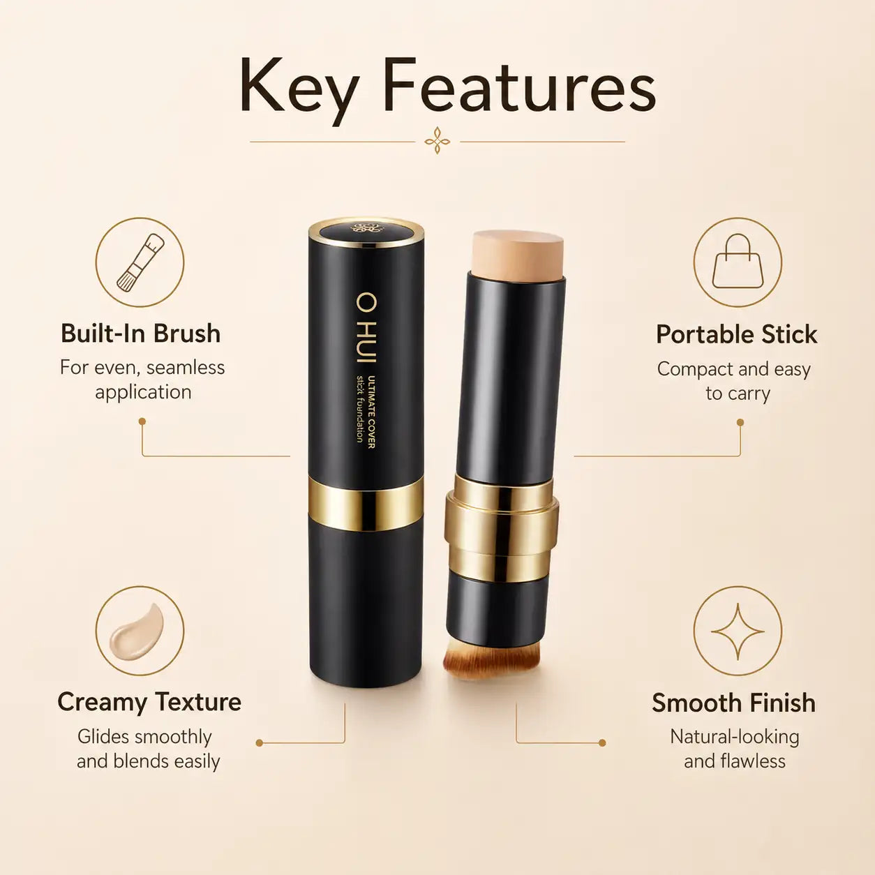 OHUI Ultimate Cover Stick Foundation SPF50+ PA+++ 15g