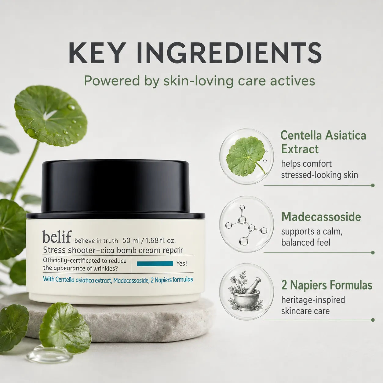 belif Stress Shooter Cica Bomb Cream Repair 50ml