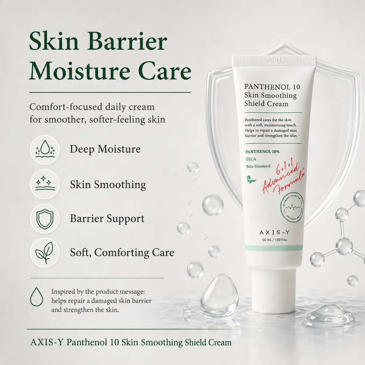 AXIS-Y Panthenol 10 Skin Smoothing Shield Cream 50ml