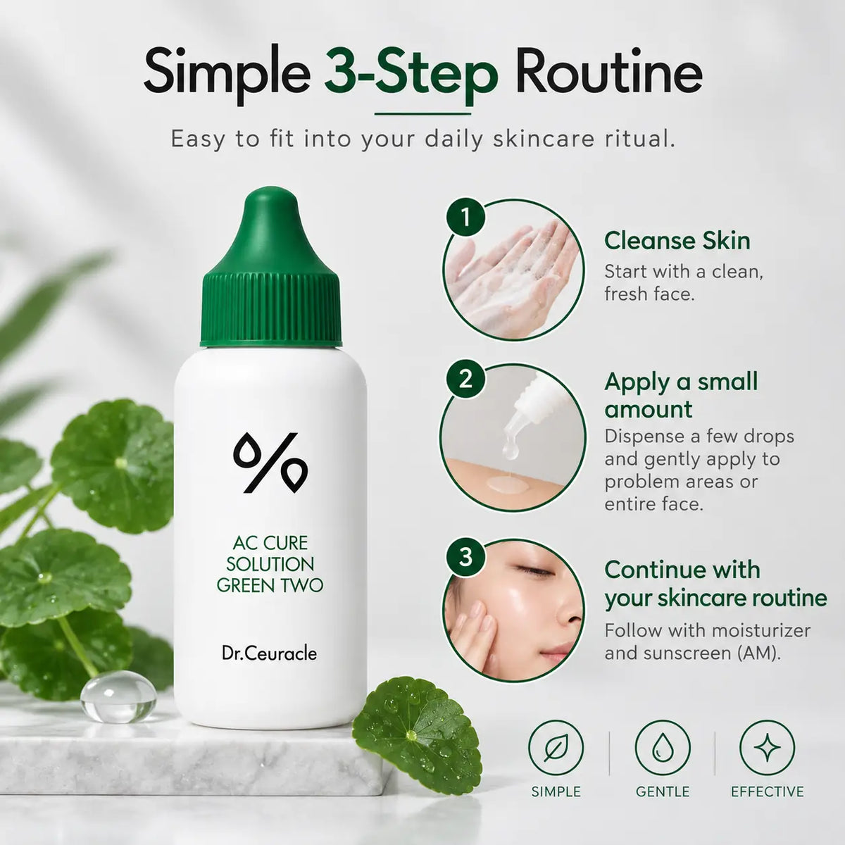 Dr. Ceuracle AC helps care for Solution Green Two 50ml