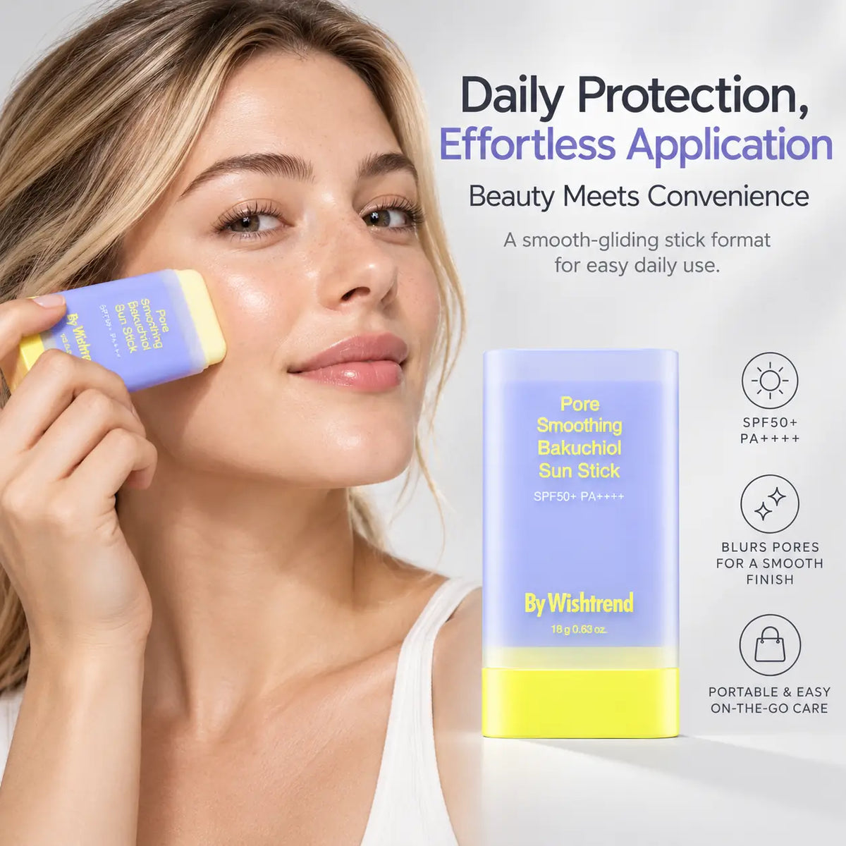 By Wishtrend Pore Smoothing Bakuchiol Sun Stick 18g