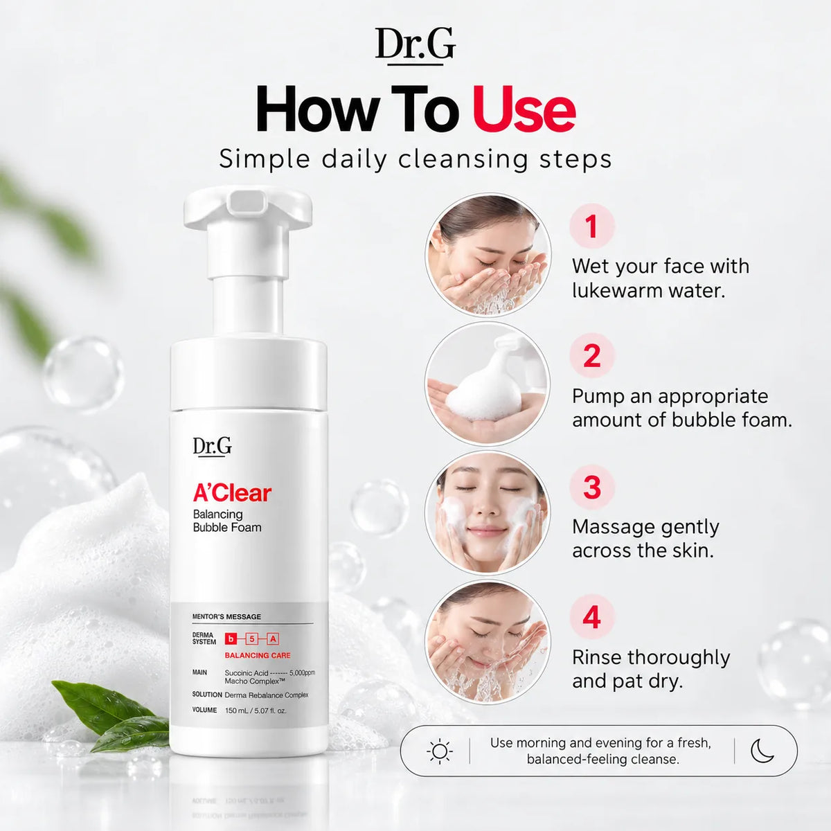Dr.G A' Clear Bubble Foam 150ml