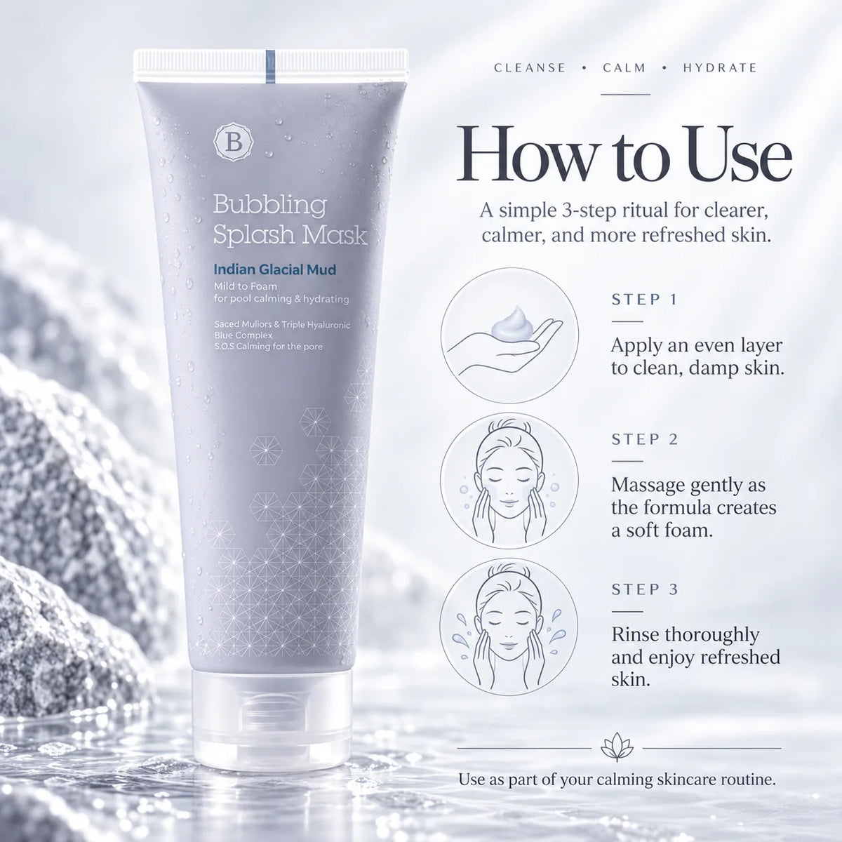 BLITHE Bubbling Splash Mask Indian Glacial Mud 120ml