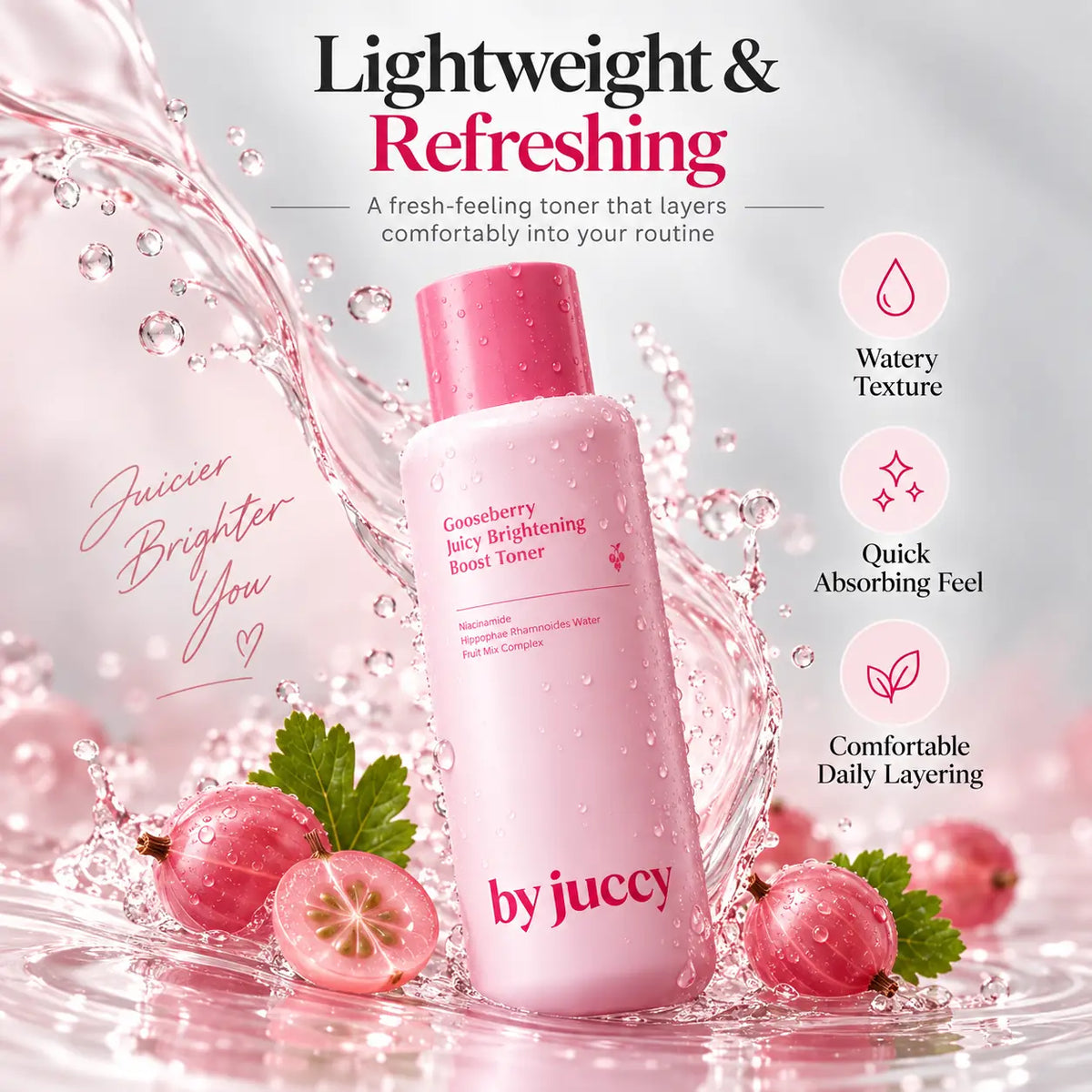 By Juccy Gooseberry Juicy Brightening Boost Toner 150ml