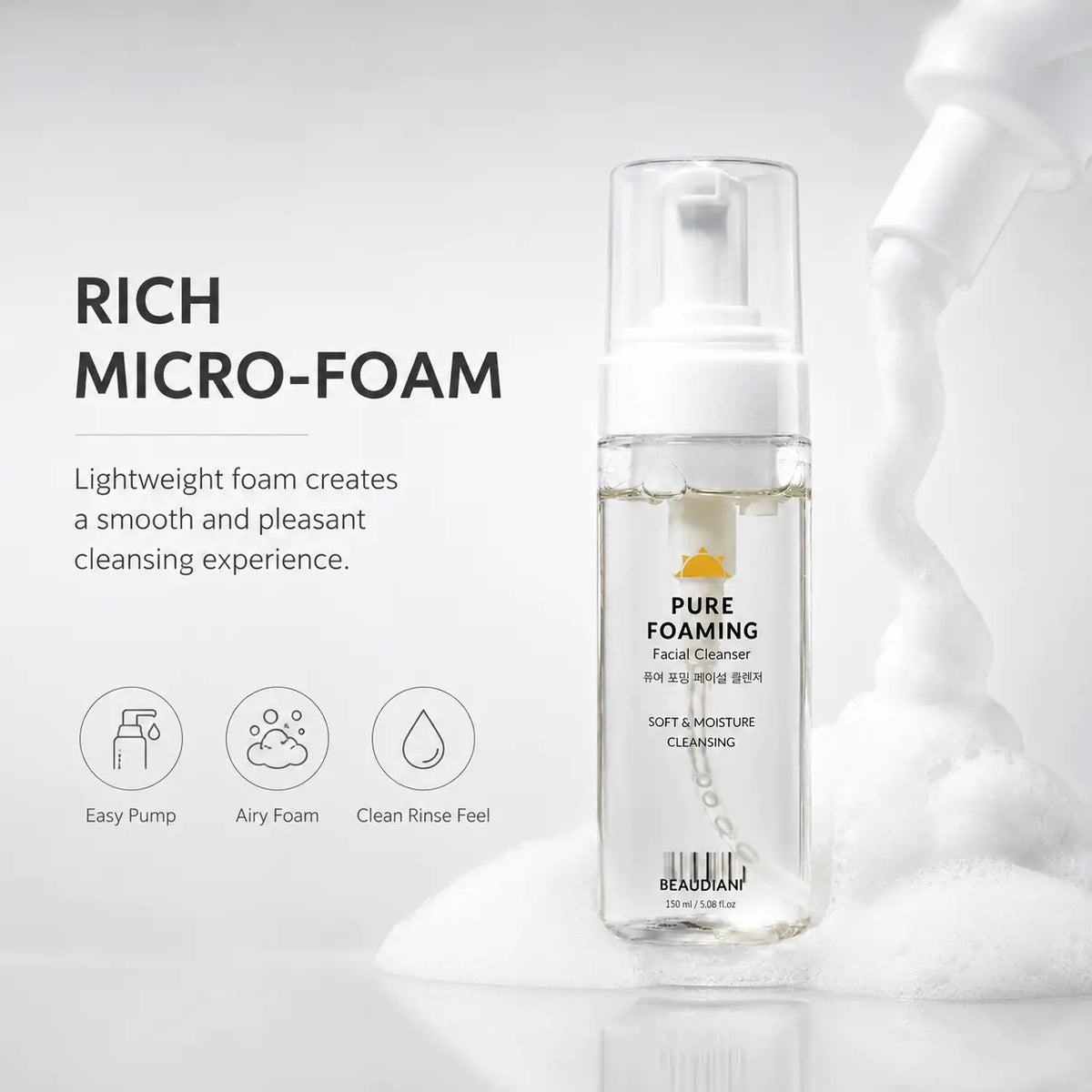 BEAUDIANI Pure Foaming Facial Cleanser 150ml