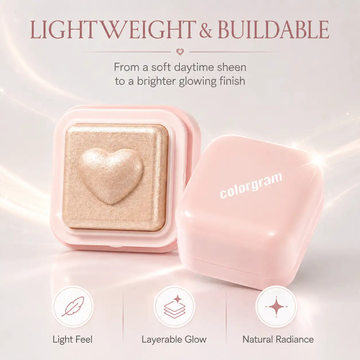 Colorgram Milk Bling Heartlighter 01 Peach Heart (view 8)