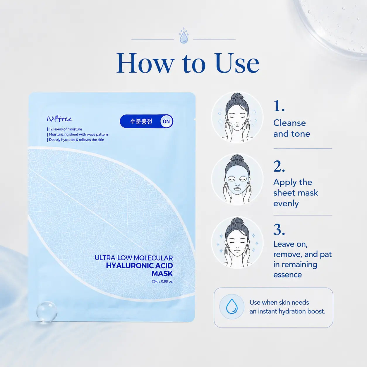 Isntree Ultra Low Molecular Hyaluronic Acid Mask 10 Sheets