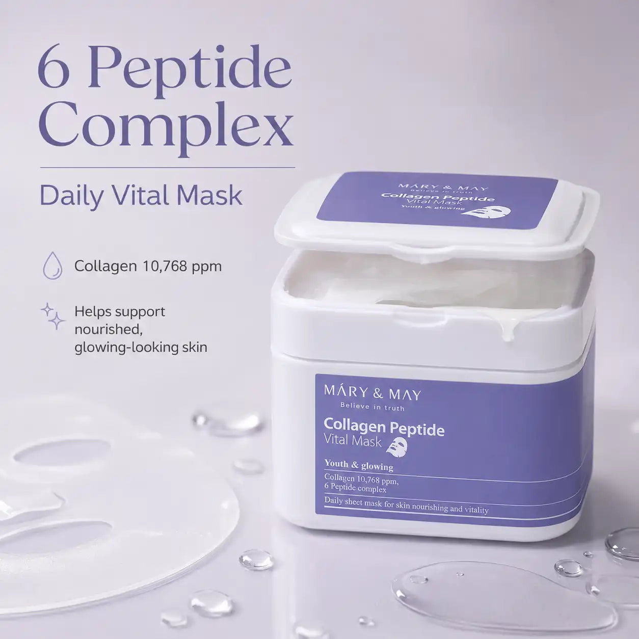 Mary&May Collagen Peptide Vital Mask 30ea 400g