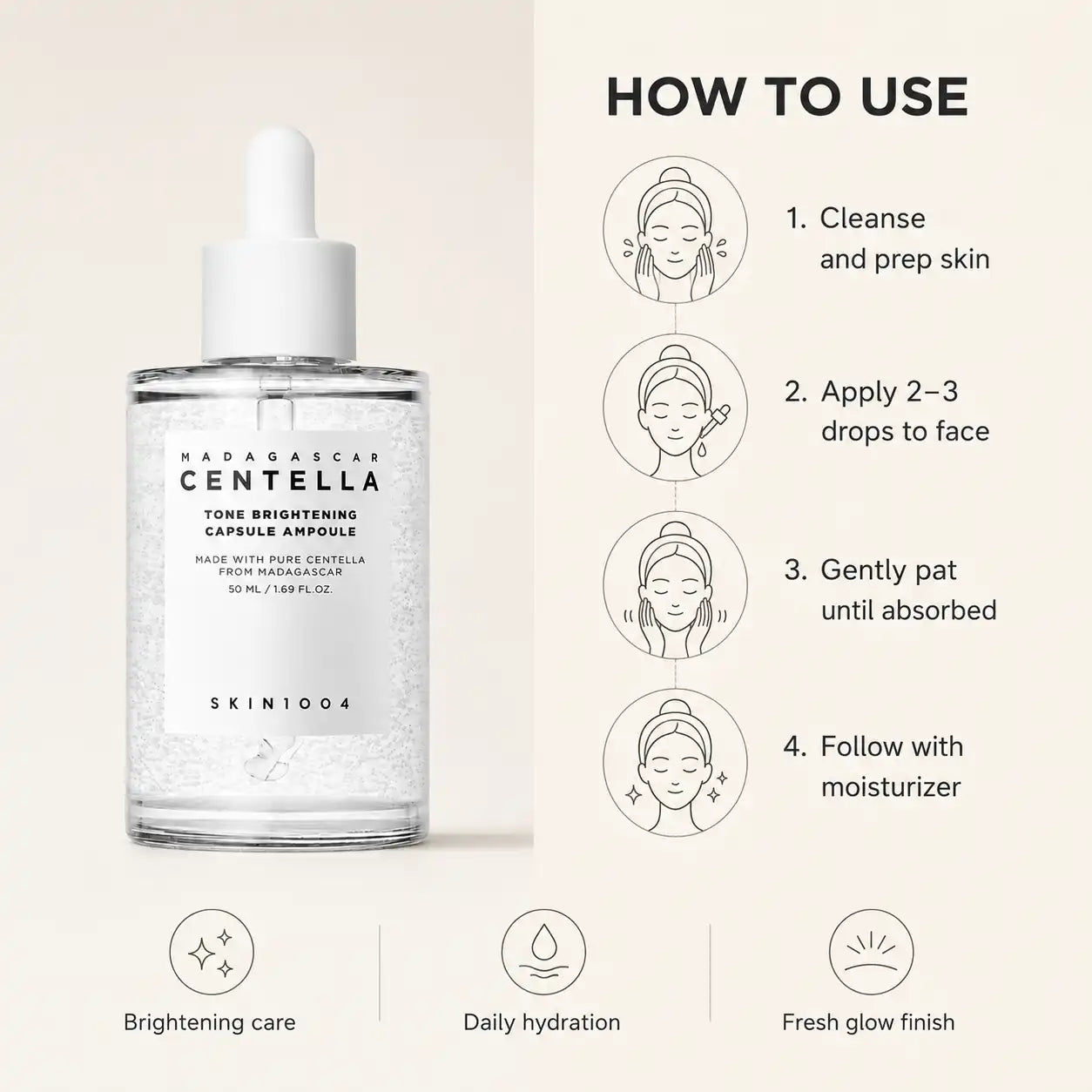 SKIN1004 Madagascar Centella Tone Brightening Capsule Ampoule 50ml
