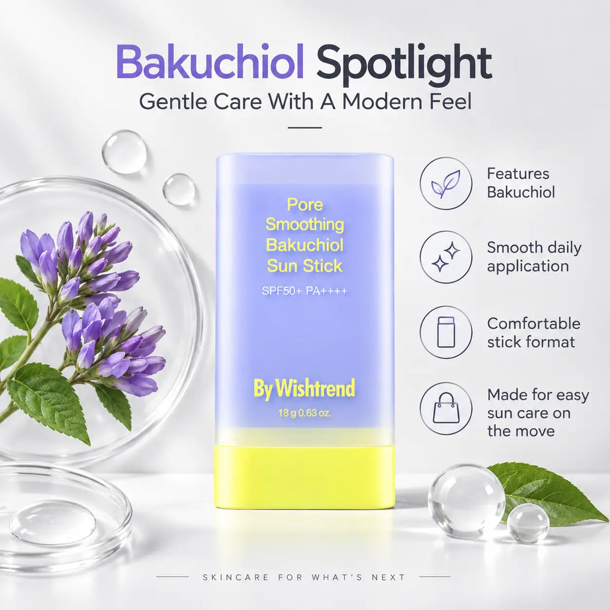 By Wishtrend Pore Smoothing Bakuchiol Sun Stick 18g