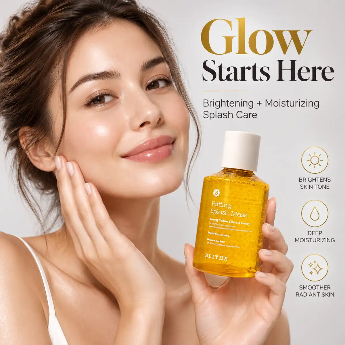 BLITHE Patting Splash Mask Energy Yellow Citrus & Honey 150ml