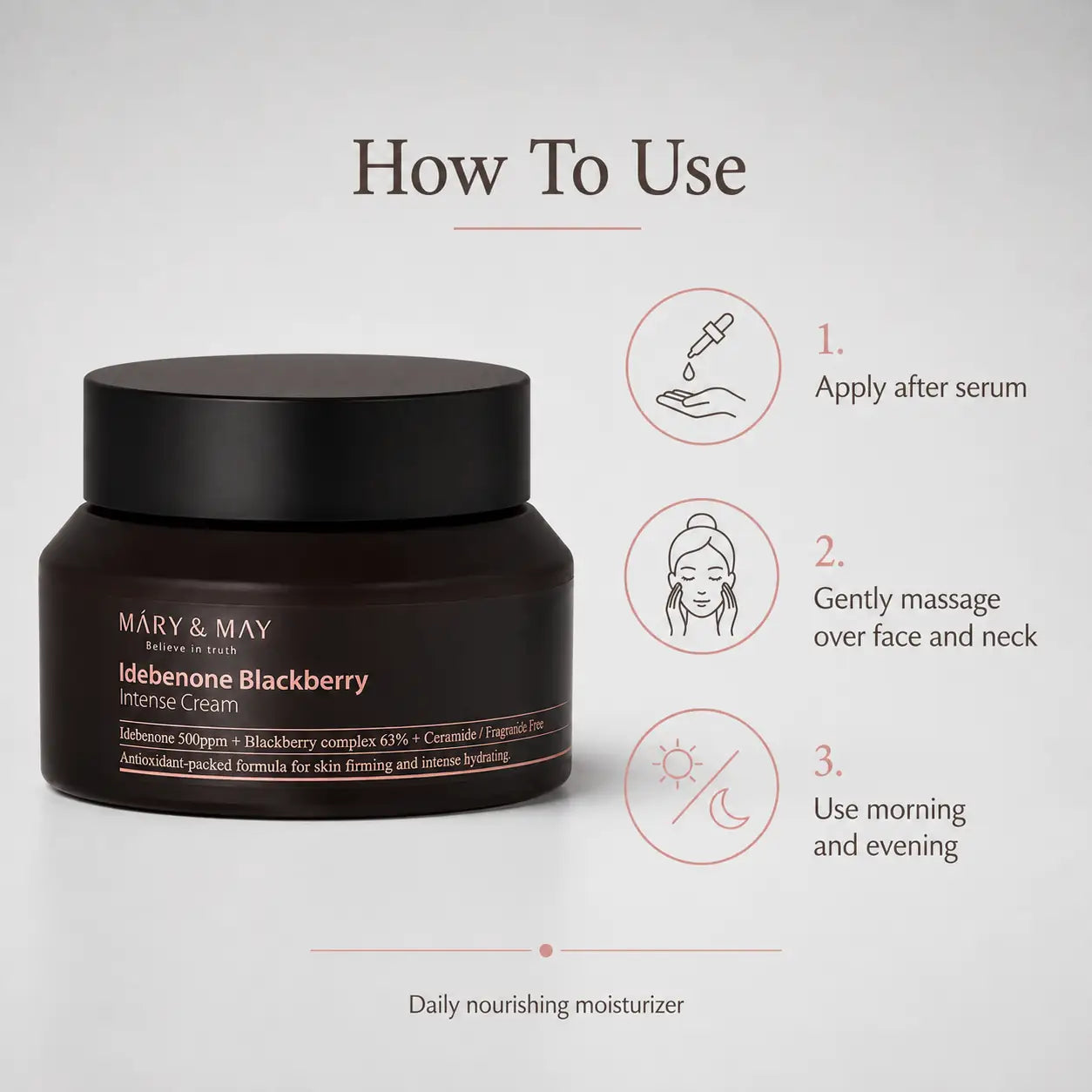 Mary&May Idebenone Blackberry Intense Cream 70g