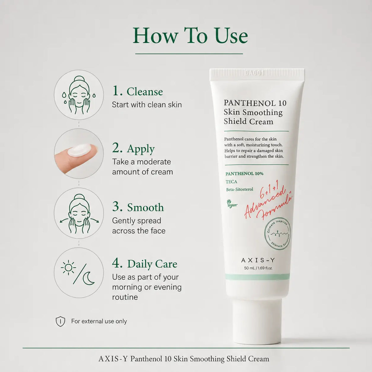 AXIS-Y Panthenol 10 Skin Smoothing Shield Cream 50ml