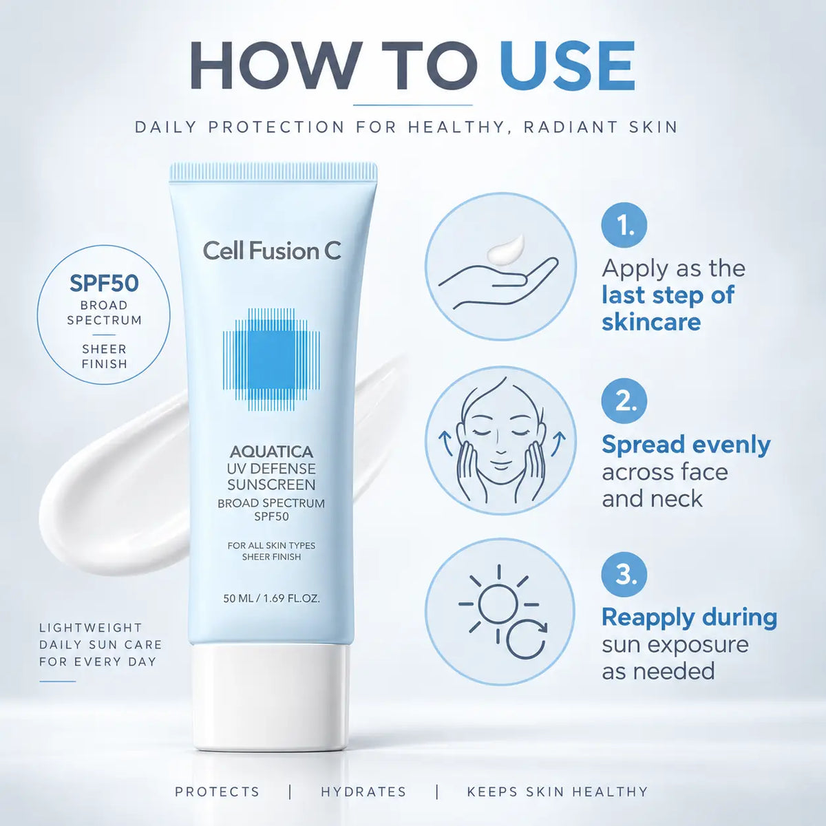 Cell Fusion C Aquatica UV Defense Sunscreen Twin Pack 50ml + 50ml