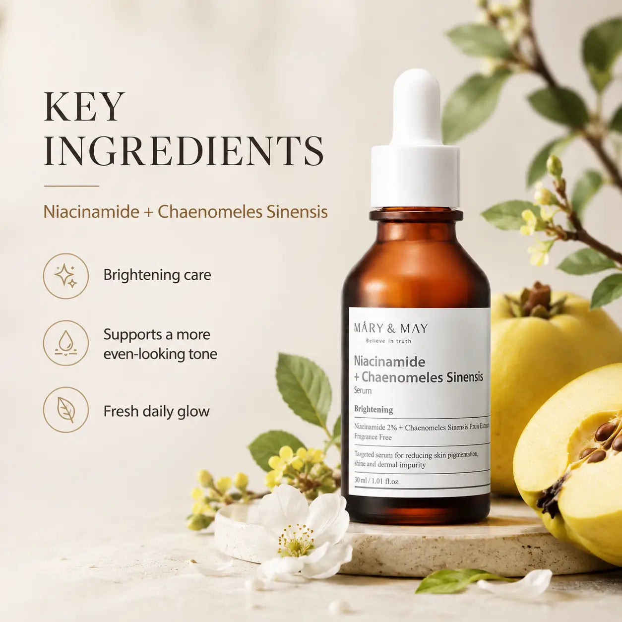 Mary&May Niacinamide+Chaenomeles Sinensis Serum 30ml