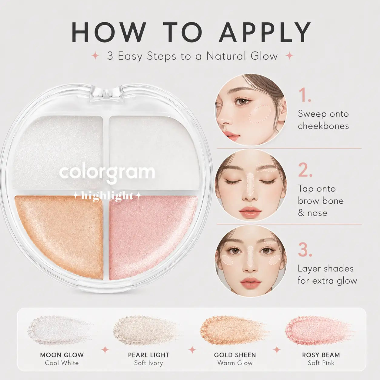 Colorgram Tintory Highlighter Palette 02 Cream Balm