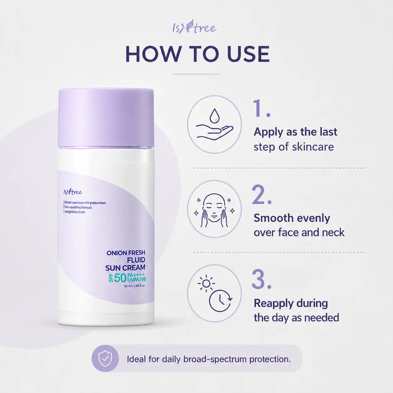 Isntree Onion Fresh Fluid Sun Cream SPF 50ml