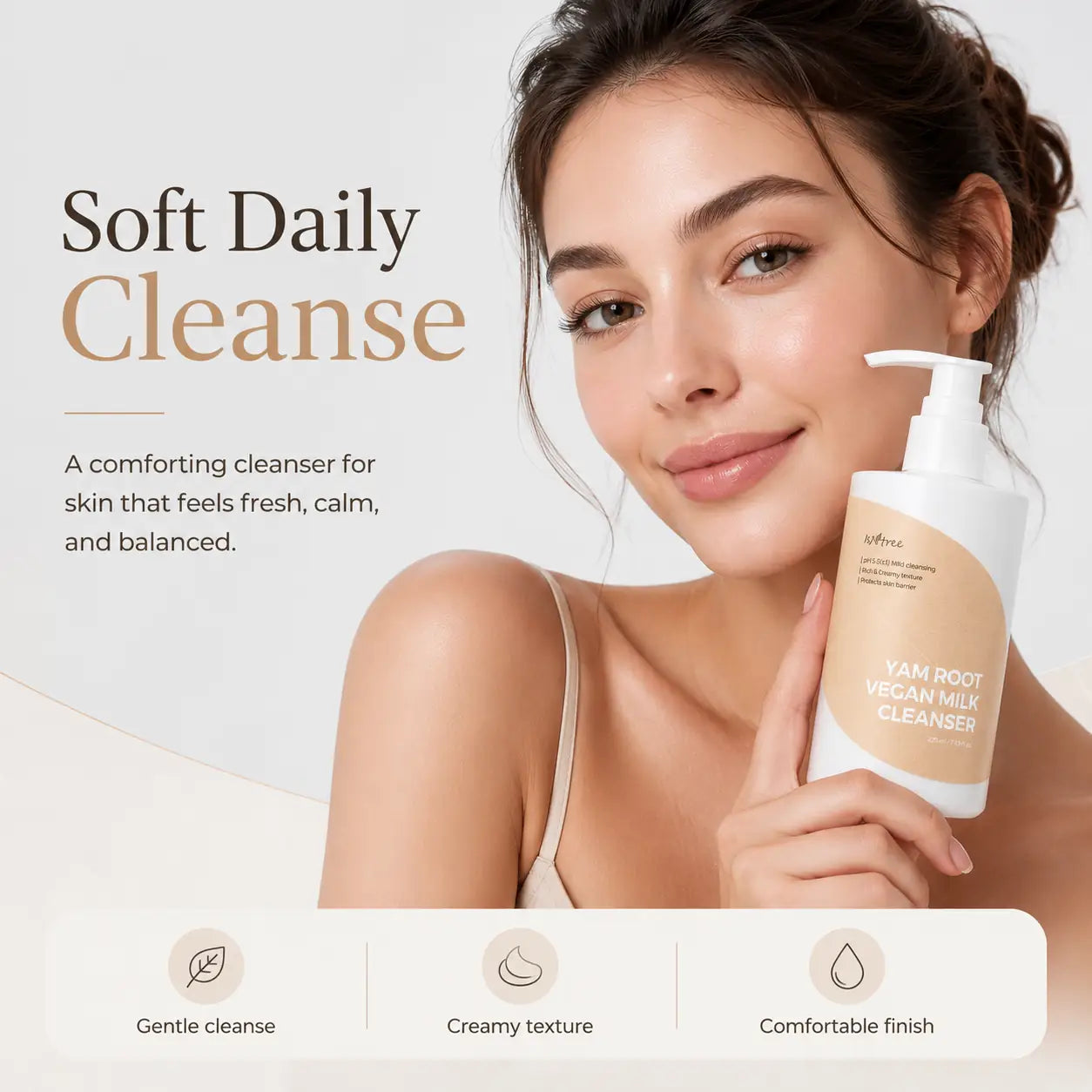 Isntree Yam Root Vegan Milk Cleanser 220ml