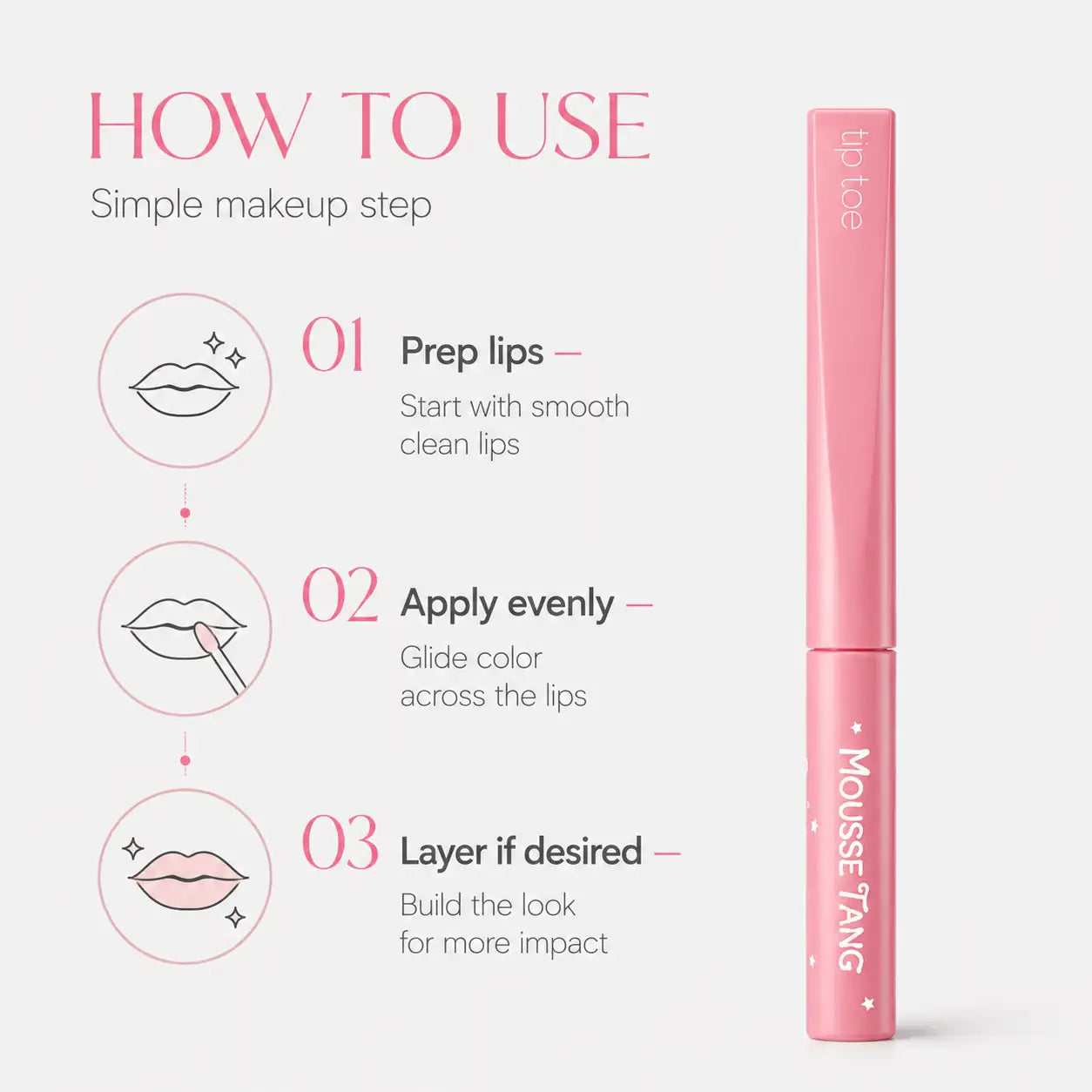 Tiptoe Mousse Tang Lip Matter 001 Amelie Lip Tint