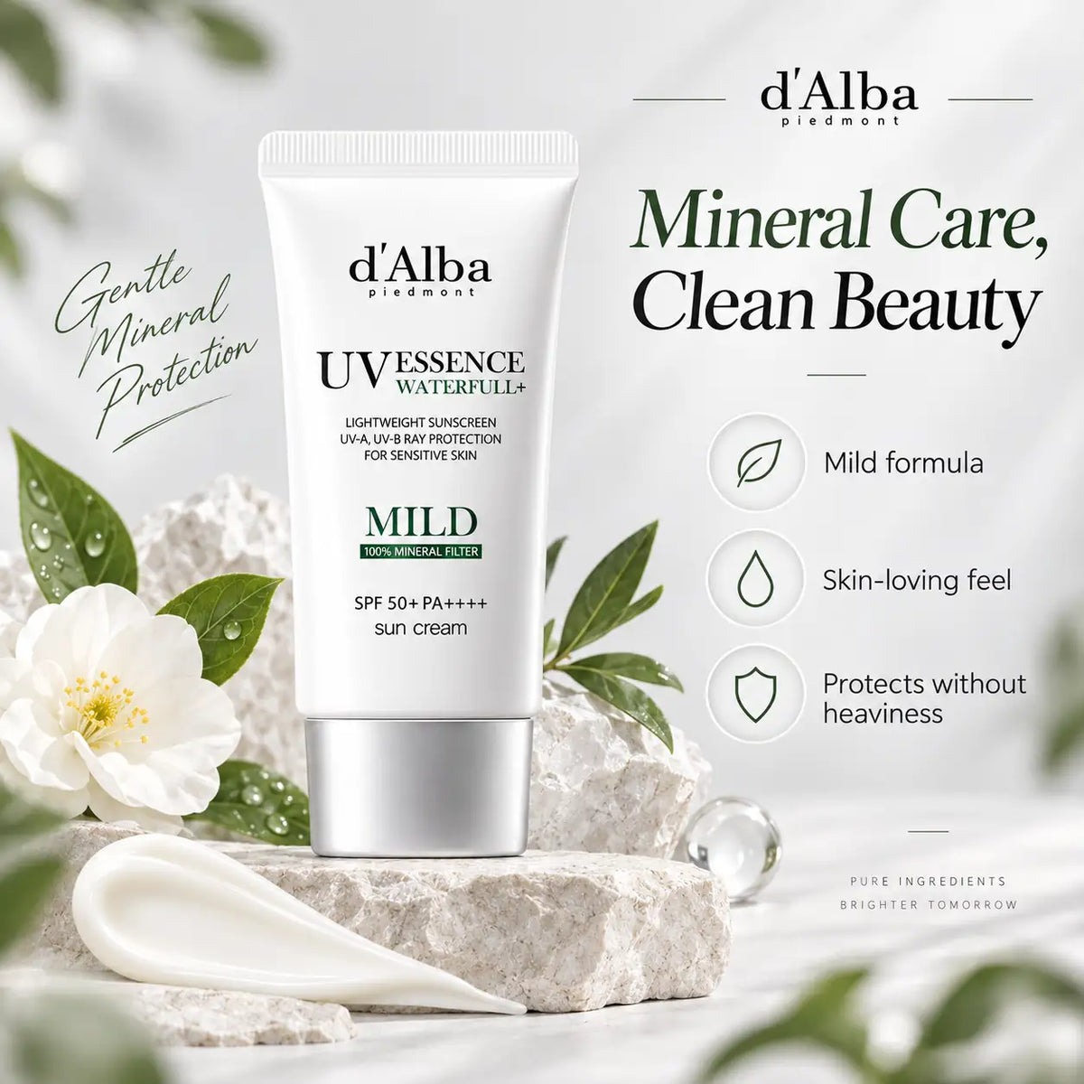 d'Alba Waterfull Mild Sun Cream SPF50+, PA++++ 50ml