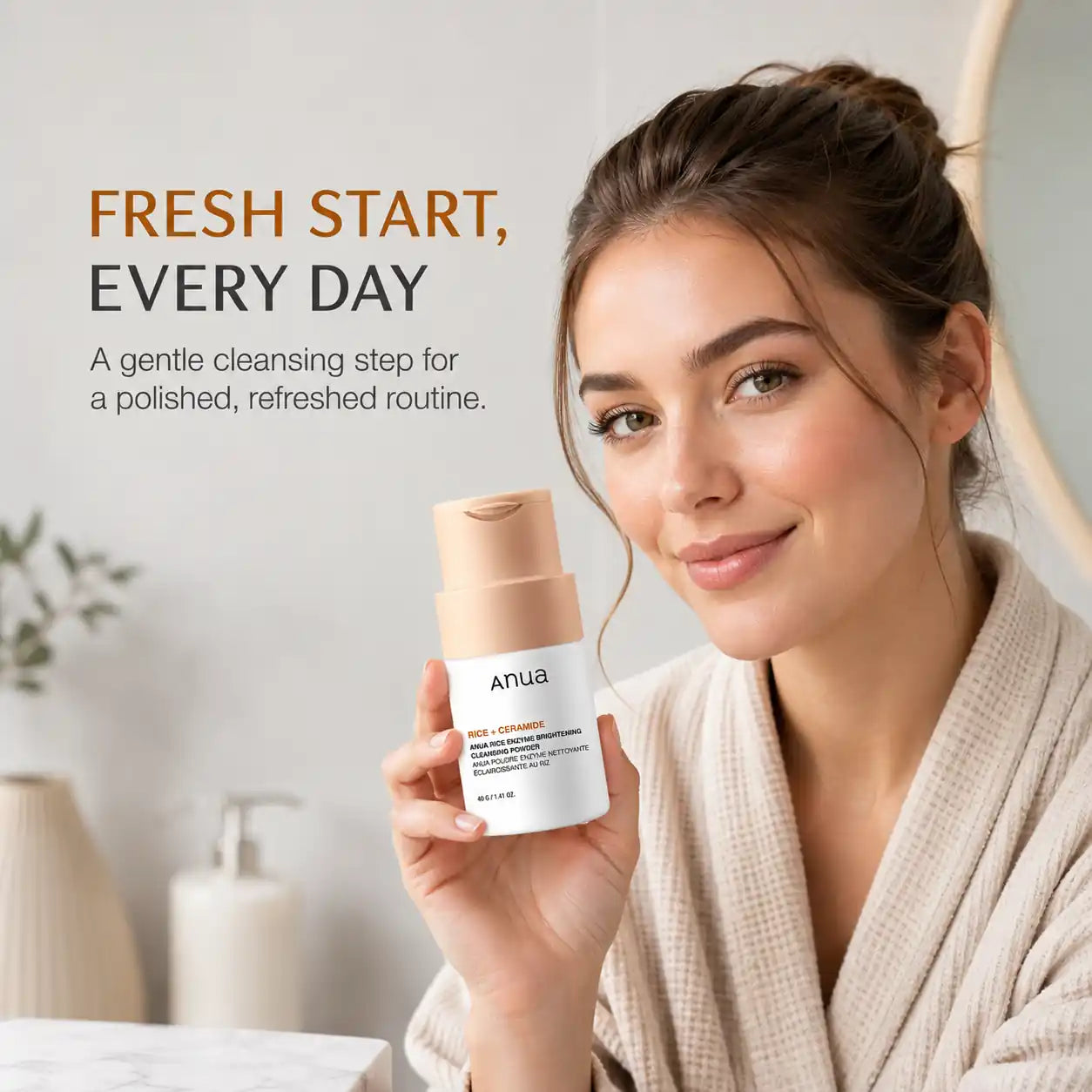 ANUA Rice Enzyme Brightening Cleansing Powder Base 40g