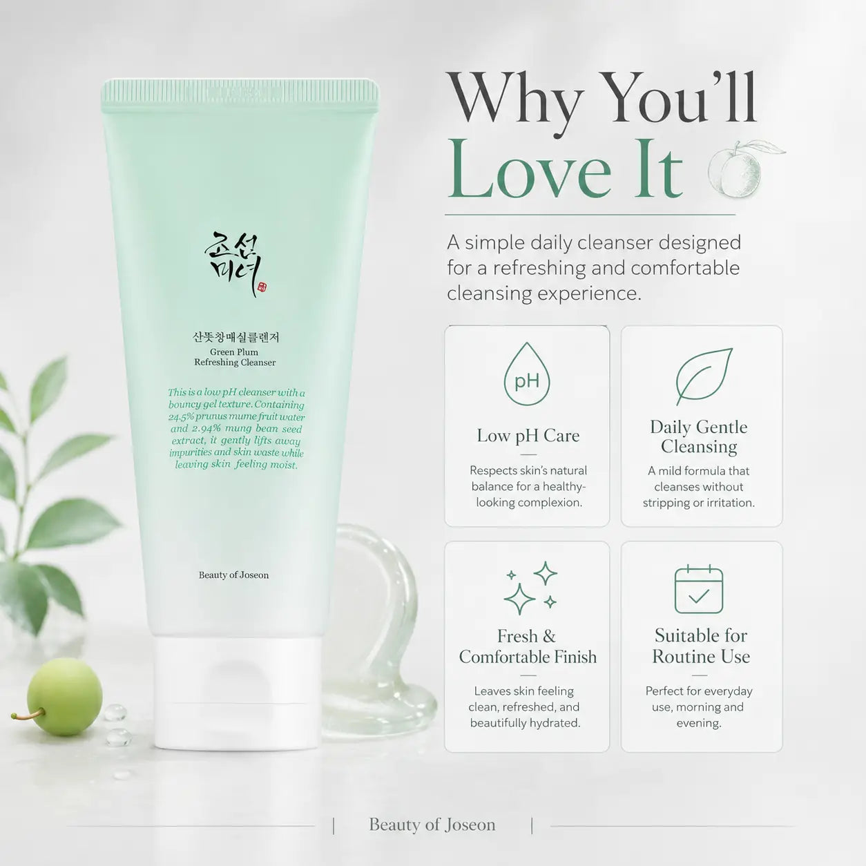 Beauty of Joseon Green Plum Refreshing Cleanser 100ml