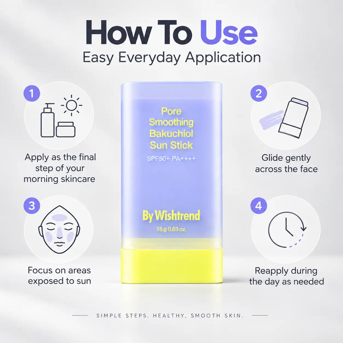 By Wishtrend Pore Smoothing Bakuchiol Sun Stick 18g
