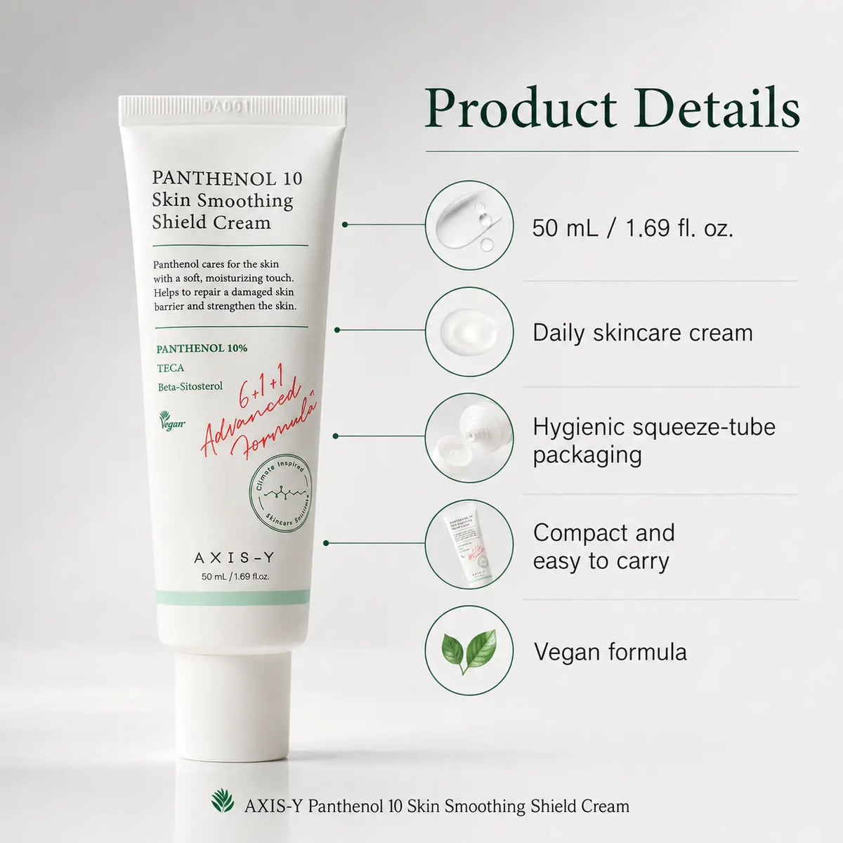 AXIS-Y Panthenol 10 Skin Smoothing Shield Cream 50ml