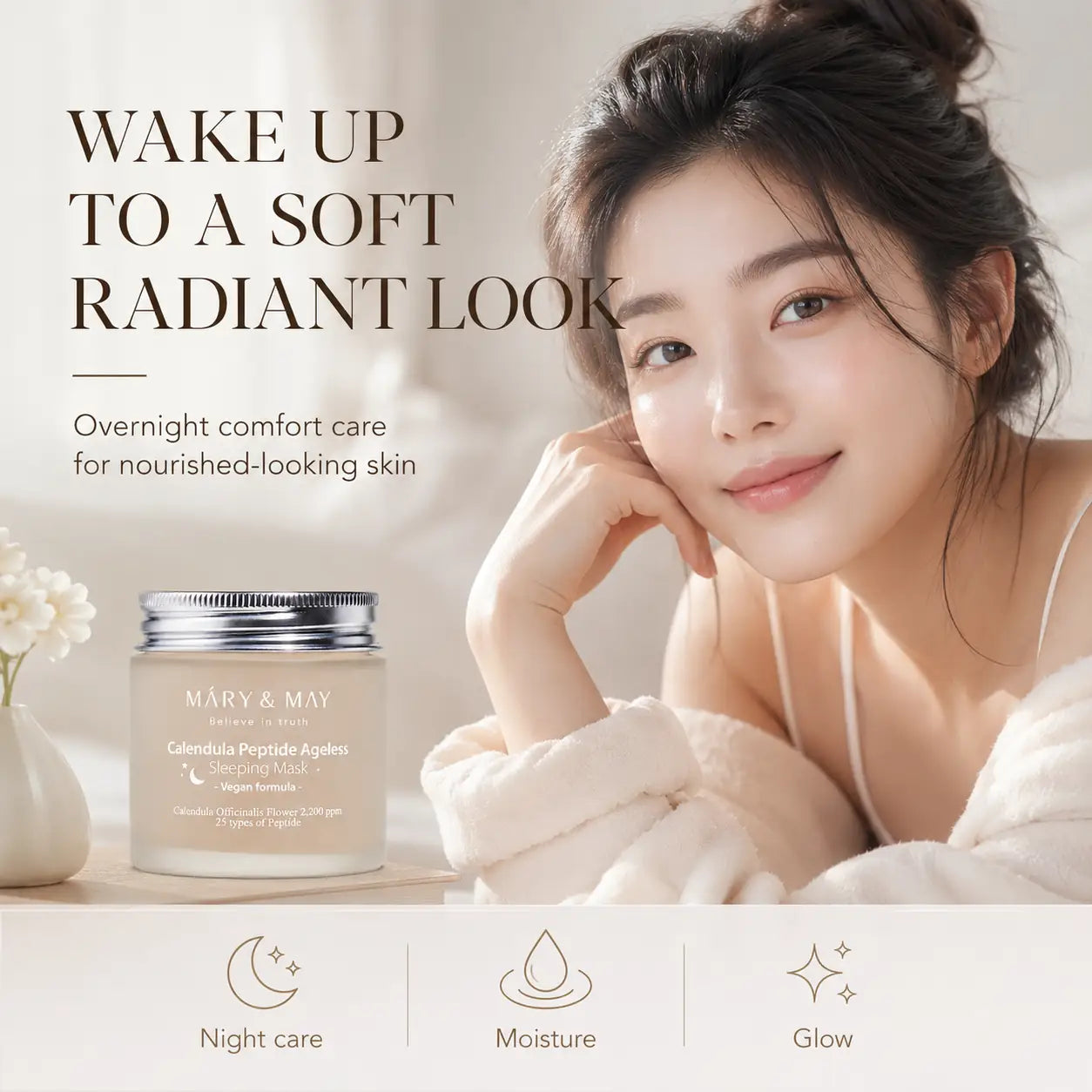 Mary&May Calendula Peptide Ageless Sleeping Mask 110g