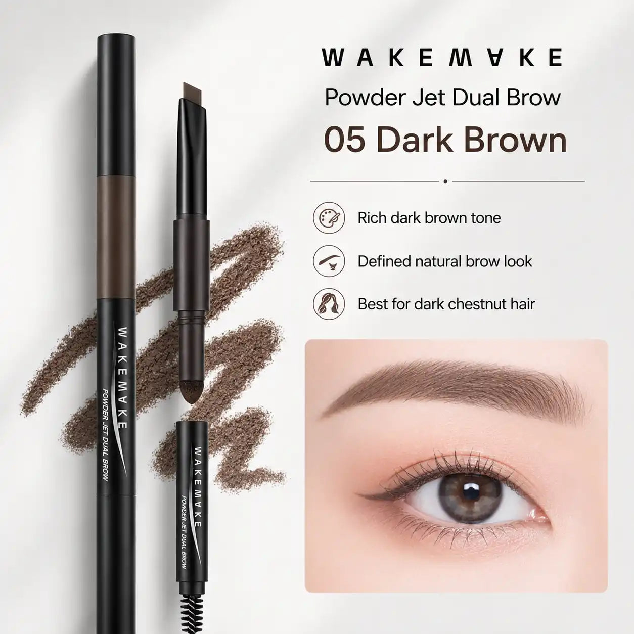 WAKEMAKE Powder Jet Dual Brow 0.75g