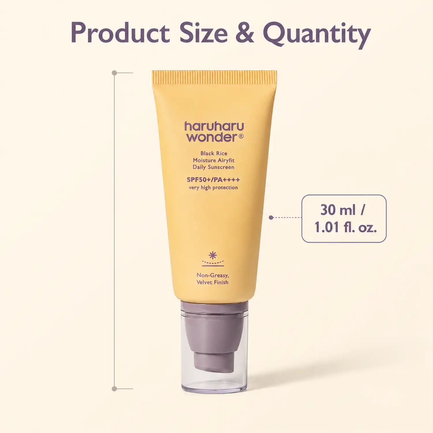 Haruharu Wonder Black Rice Moisture Airyfit Daily Sunscreen SPF50+ PA++++ 50ml