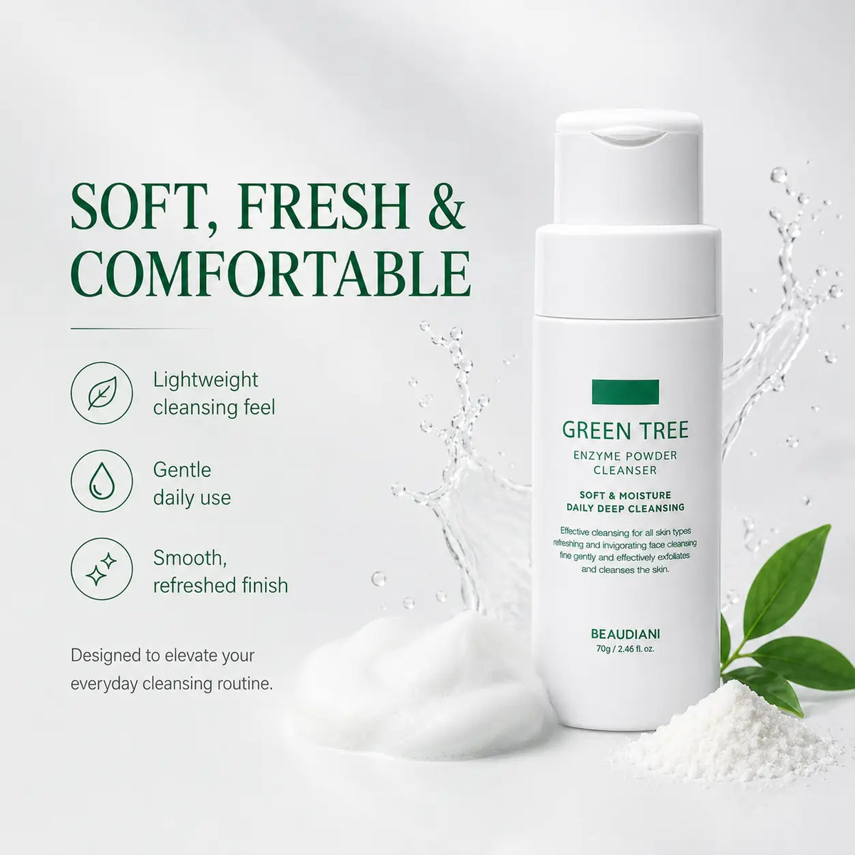 BEAUDIANI Green Tree Enzyme Powder Cleanser Base 70g