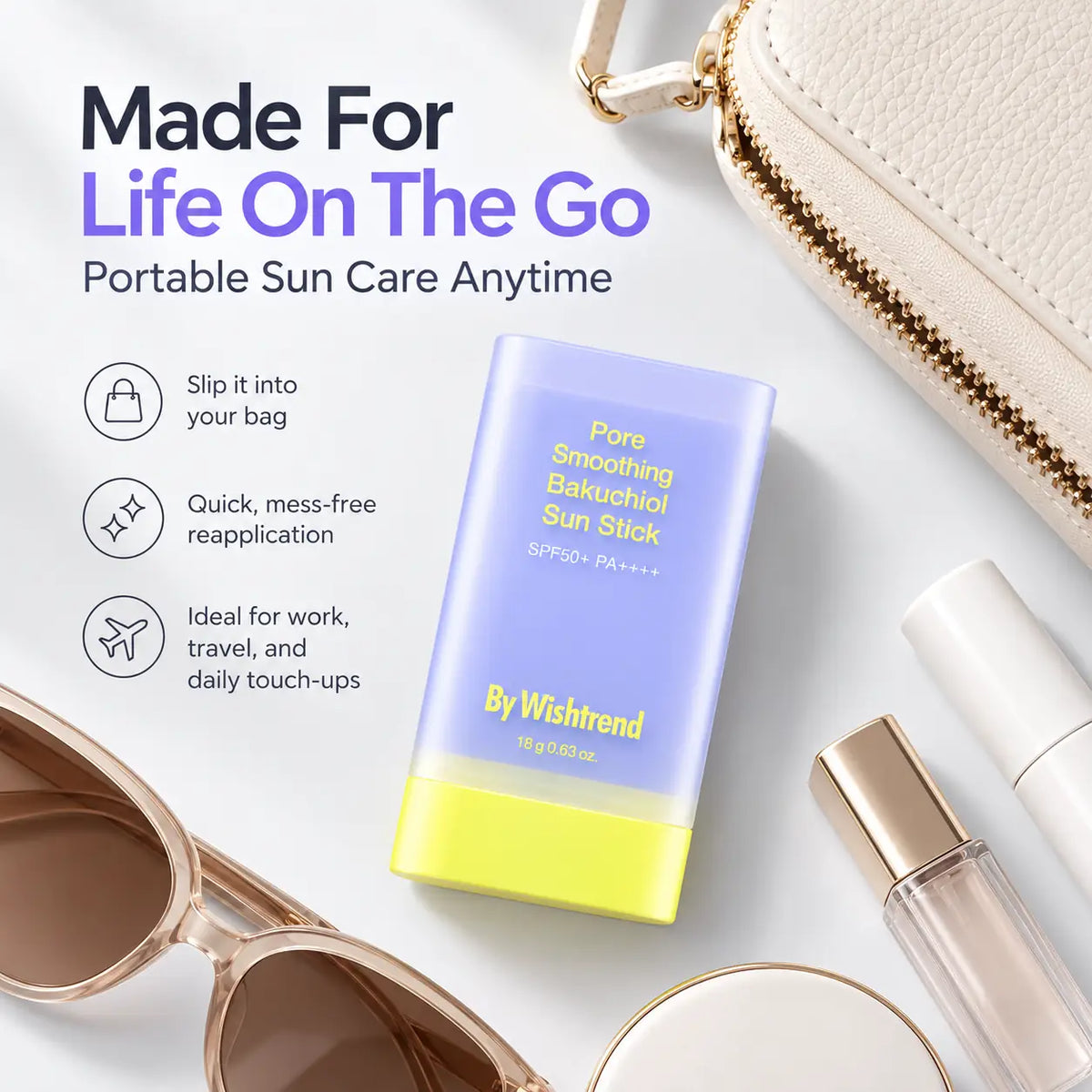 By Wishtrend Pore Smoothing Bakuchiol Sun Stick 18g