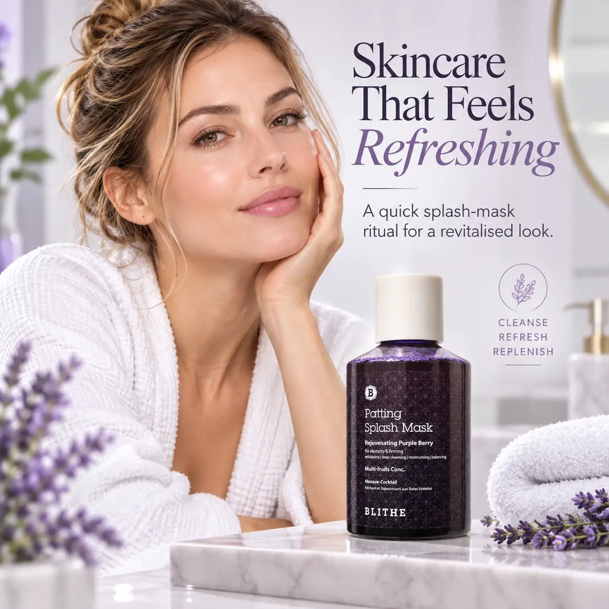 BLITHE Patting Splash Mask Rejuvenating Purple Berry 150ml