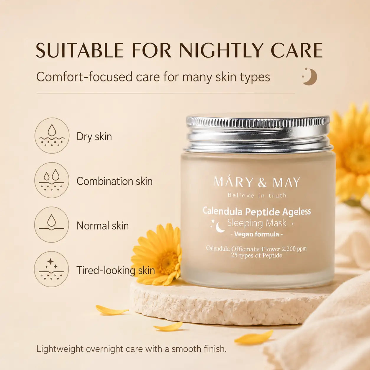 Mary&May Calendula Peptide Ageless Sleeping Mask 110g