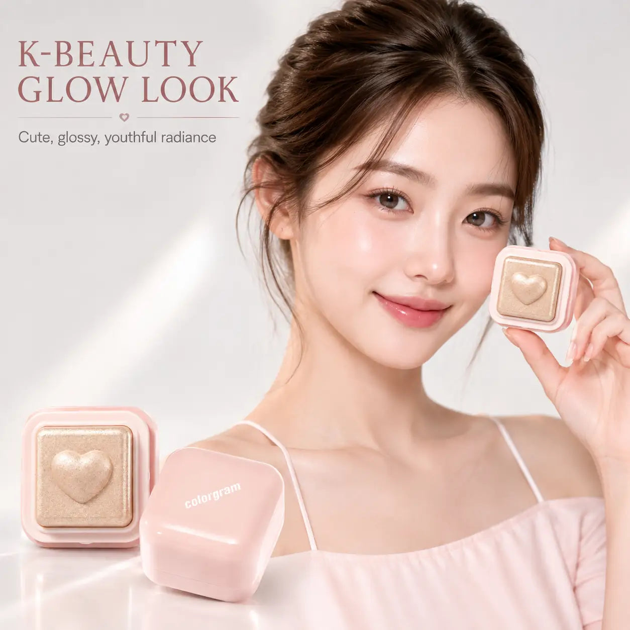 Colorgram Milk Bling Heartlighter 01 Peach Heart (view 10)