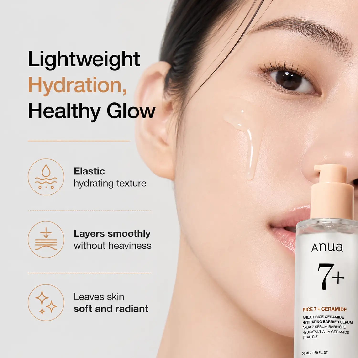 ANUA 7 Rice Ceramide Hydrating Barrier Serum 50ml