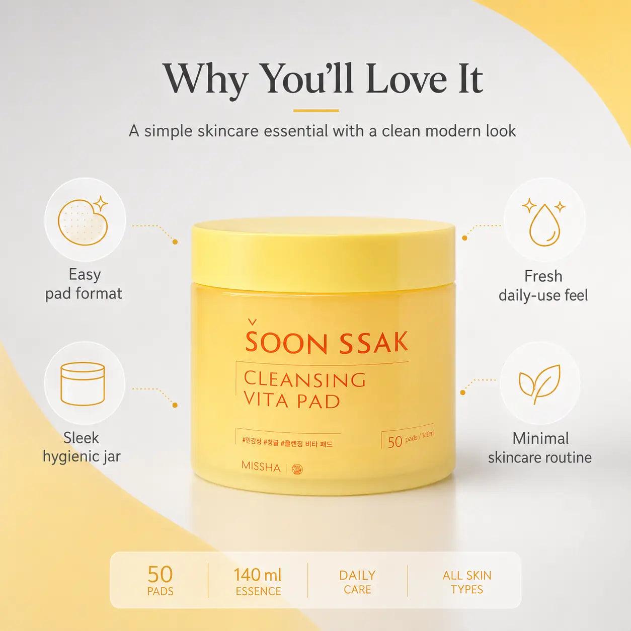 BEAUDIANI Soon Ssak Cleansing Vita Pads 50 Sheets