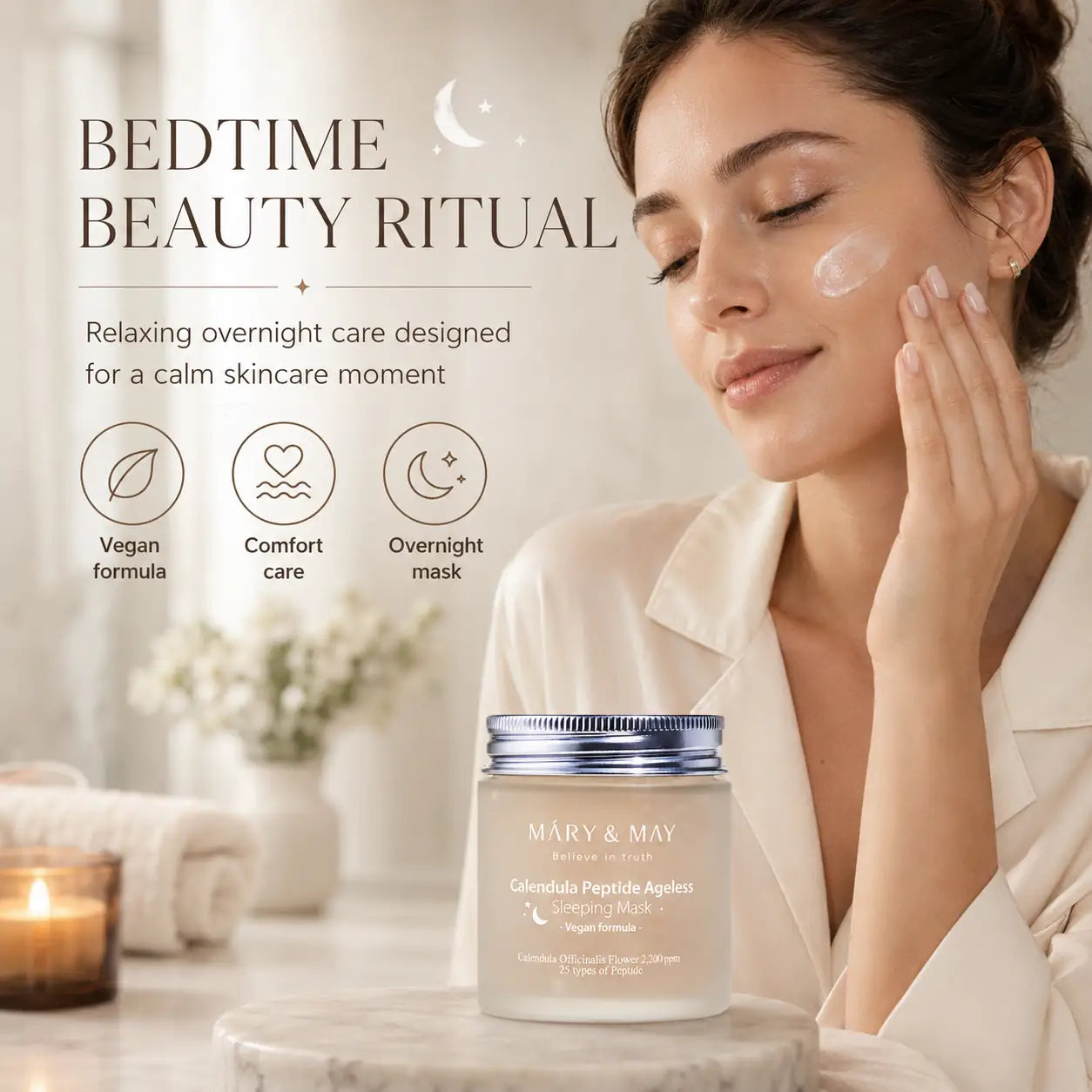 Mary&May Calendula Peptide Ageless Sleeping Mask 110g