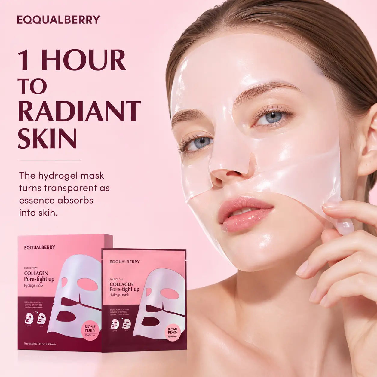 EQQUALBERRY Collagen Pore Tight Up Hydrogel Mask 30g 1pc