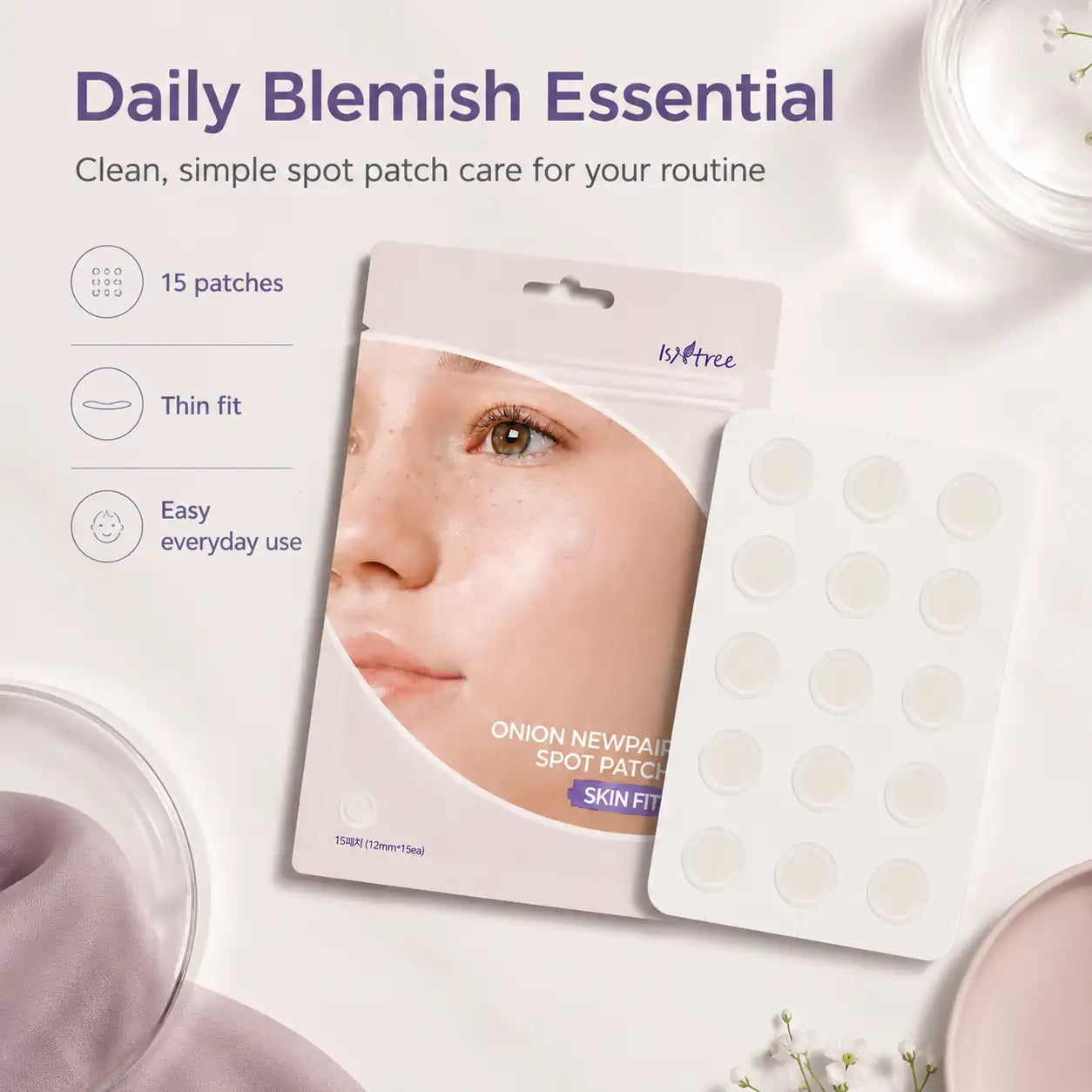 Isntree Onion Newpair Spot Patch Skin Fit 15 Patches