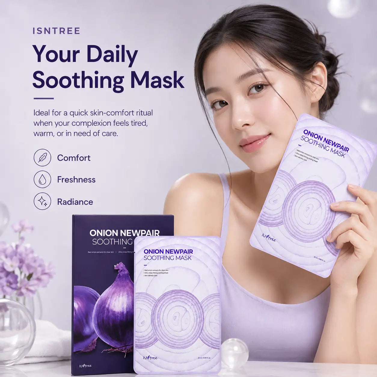 Isntree Onion Newpair Soothing Mask 5 Sheets 25g