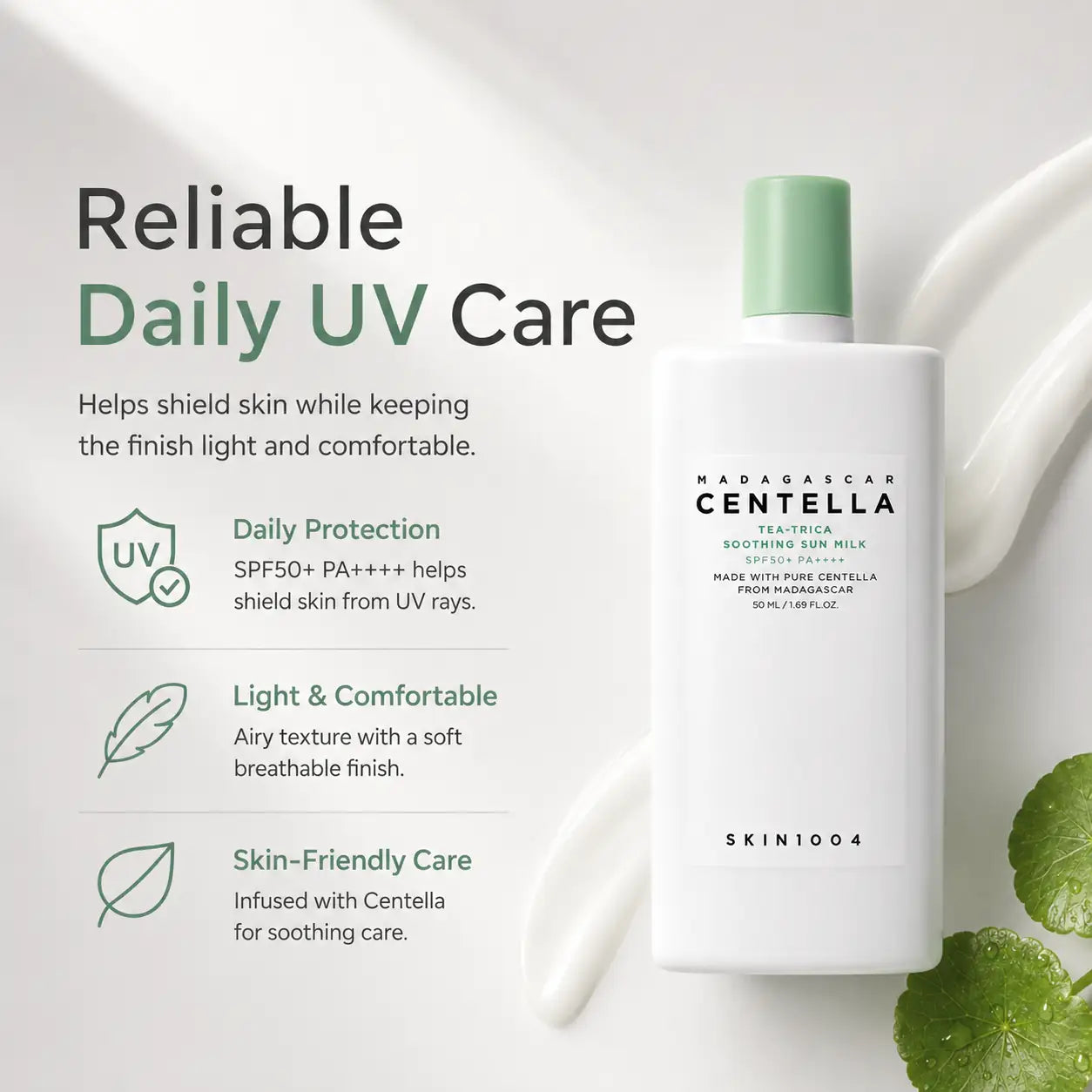 SKIN1004 Madagascar Centella Tea-Trica Soothing Sun Milk 50ml