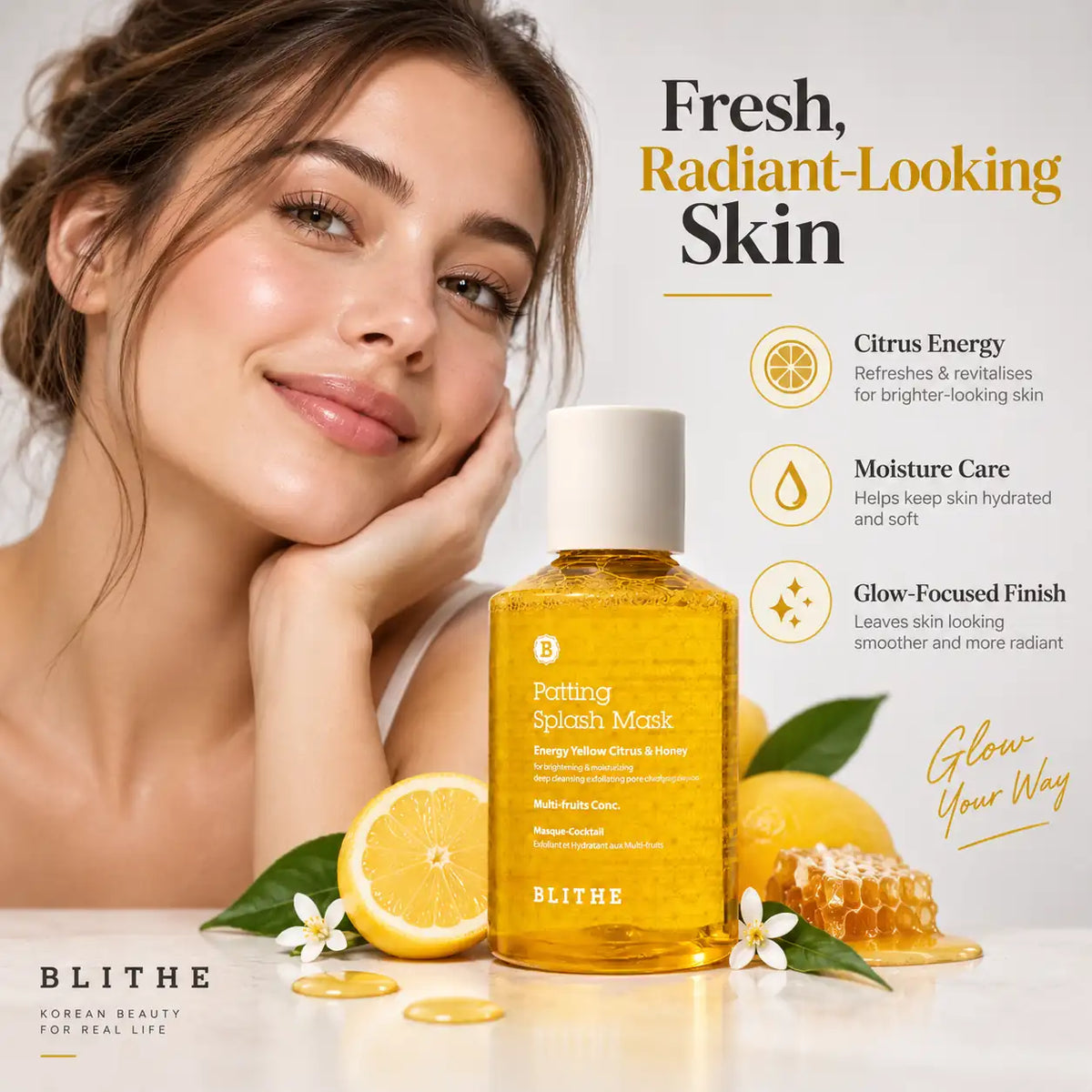 BLITHE Patting Splash Mask Energy Yellow Citrus & Honey 150ml