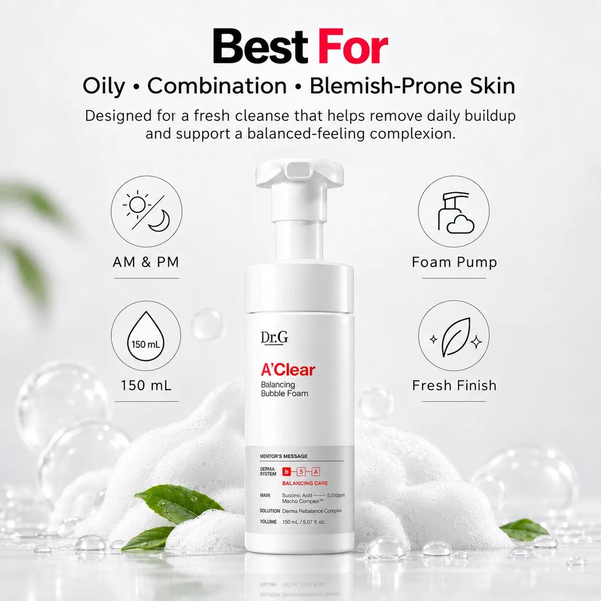 Dr.G A' Clear Bubble Foam 150ml