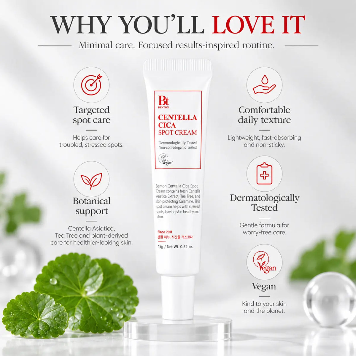 Benton Goodbye Redness Centella Spot Cream 15g