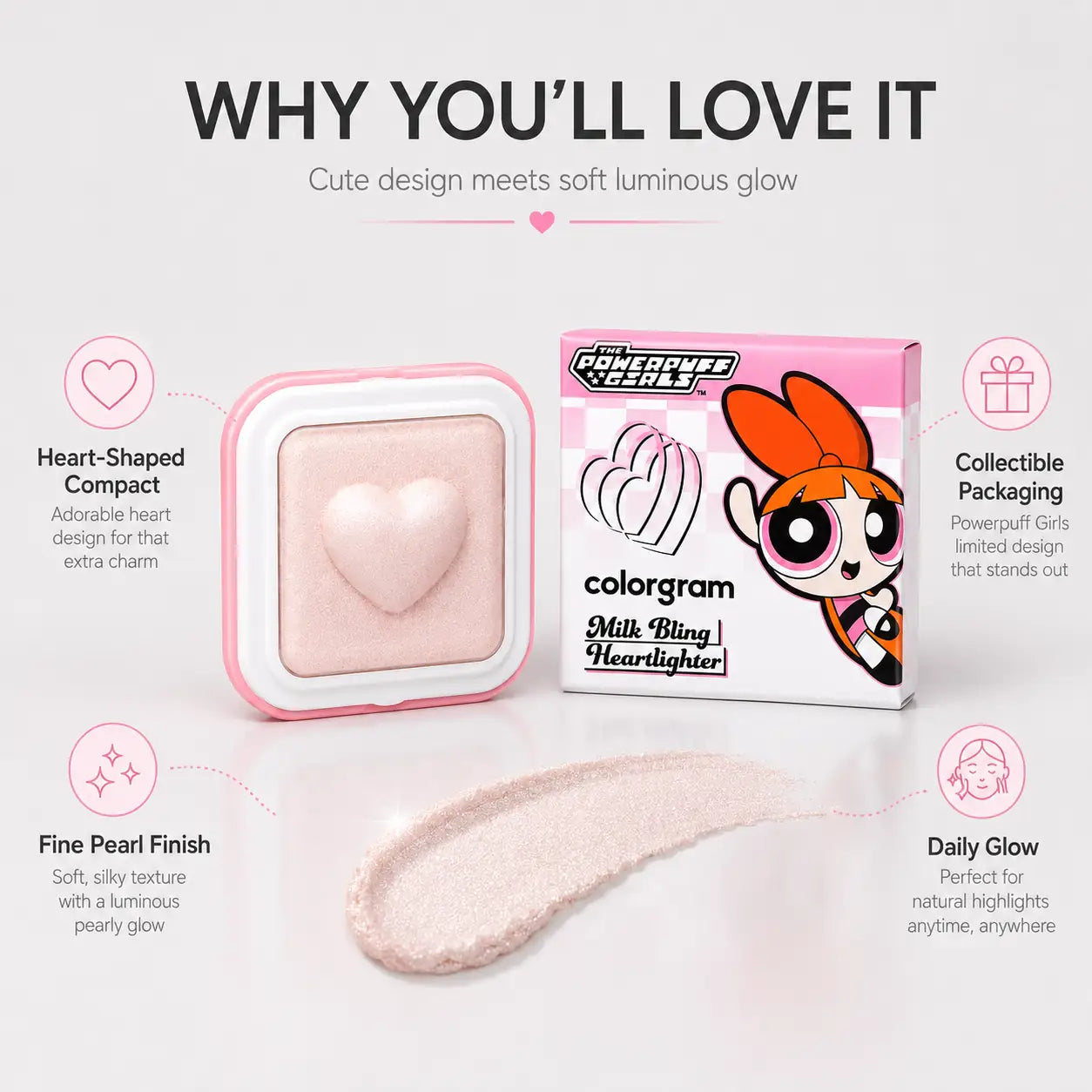Colorgram Milk Bling Heartlighter 05 Spring Pink Blossom (view 11)