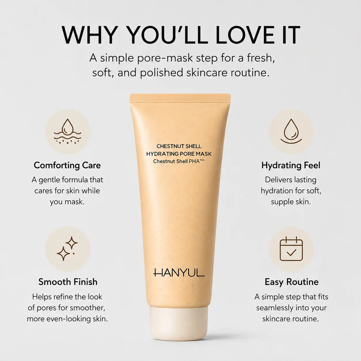 HANYUL Chestnut Shell Hydrating Pore Mask 100ml