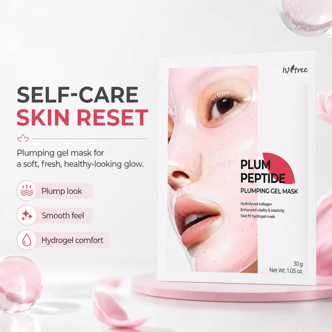Isntree Plum Peptide Plumping Gel Mask 30g